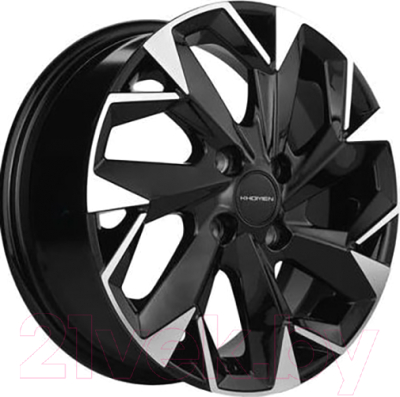 Изображение товара Литой диск Khomen KHW1402 Corolla/X-Ray/Logan 14x5.5" 4x100мм DIA 60.1мм ET 43мм (Black)
