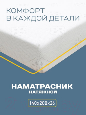 Наматрасник защитный Ambesonne 90x200 / maco_0005