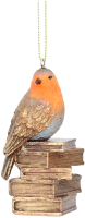 

Елочная игрушка, Aviary. Дрозд на книгах / 14037-1