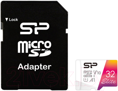 Карта памяти Silicon Power Elite V10 MicroSDHC 32GB UHS-I A1 + адаптер (SP032GBSTHBV1V20SP)