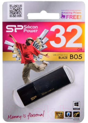 Usb flash накопитель Silicon Power Blaze B05 32GB (SP032GBUF3B05V1K)