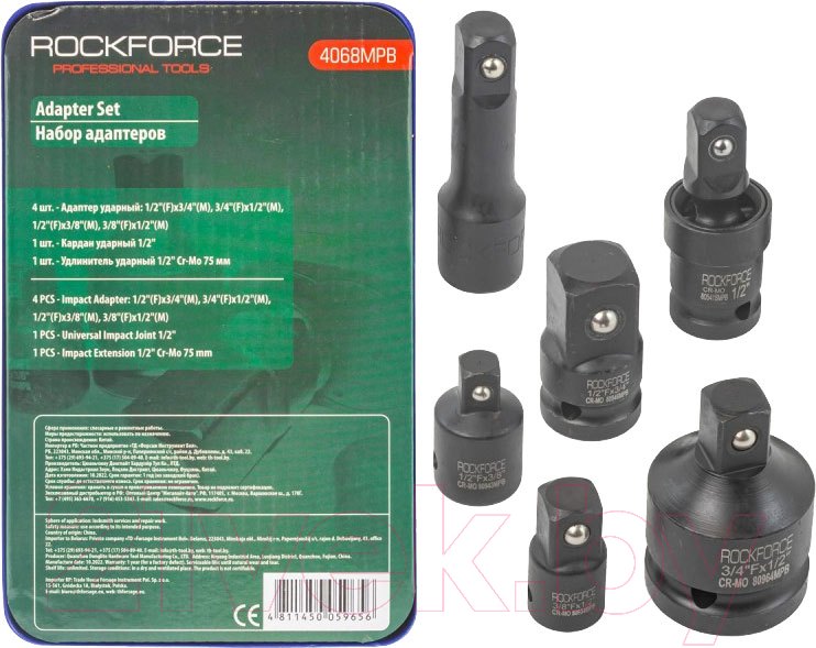 Набор адаптеров слесарных RockForce RF-4068MPB