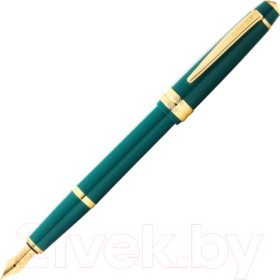 Ручка перьевая имиджевая Cross Bailey Light Polished Green Resin and Gold Tone / AT0746-12FF (зеленый)