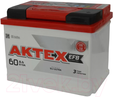 Автомобильный аккумулятор АкТех EFB 6СТ-60 Евро / ATEFB60ЗR (60 А/ч)