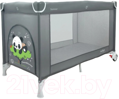 Изображение товара Кровать-манеж INDIGO Summer 1 уровень (серый)