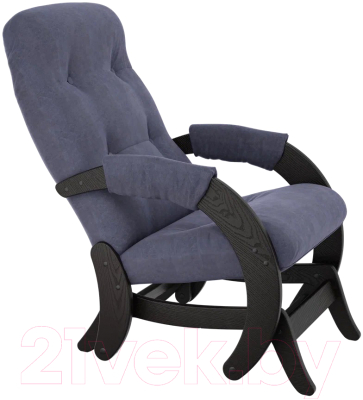 Кресло-глайдер Glider 68 шпон 550x880x1000 (Verona Denim Blue/венге)