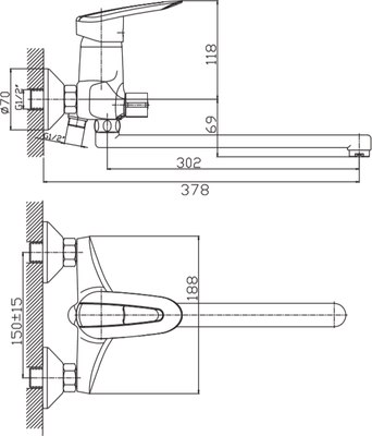 Смеситель Haiba HB2207