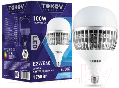 Лампа Tokov Electric 100Вт HP 6500К E40/Е27 176-264В / TKE-HP-E40/E27-100-6.5K