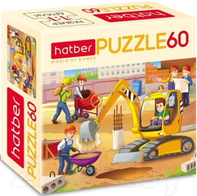 Изображение товара Пазл Hatber Стройка / 60ПЗ5_19271 (60эл)