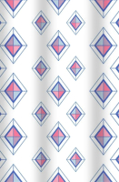 Шторка-занавеска для ванны V-line Диамант 180x180 (белый) -