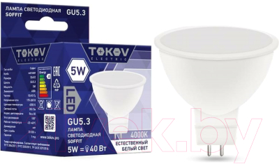 Лампа Tokov Electric 5Вт Soffit 4000К GU5.3 176-264В / TKE-MR16-GU5.3-5-4K
