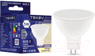 Лампа Tokov Electric 5Вт Soffit 3000К GU5.3 176-264В / TKE-MR16-GU5.3-5-3K