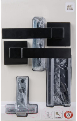 Комплект дверной фурнитуры Puerto Set 521-03 5-45PL 2S Black (черный)