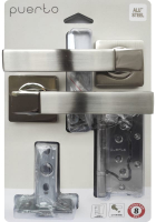 Комплект дверной фурнитуры Puerto Set 521-02 5-45PL 2S SN/NP (никель матовый/никель блестящий) - 