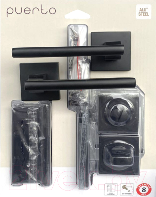 Комплект дверной фурнитуры Puerto Set 514-03 2070PL 2S Black (черный)