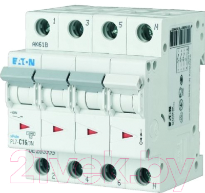 

Выключатель автоматический Eaton, PL7 4P 2A С 10кА 4М / 165178