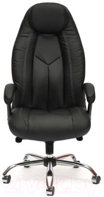 Кресло офисное Tetchair Boss люкс кожзам/хром (черный)
