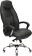 Кресло офисное Tetchair Boss люкс кожзам/хром (черный) - 