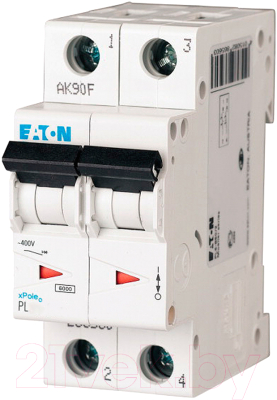 Выключатель автоматический Eaton PL7 2P 0.5A С 10кА 2М / 263352