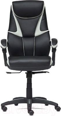 Кресло офисное Tetchair Cambridge кожзам/ткань (черный/светло-серый)