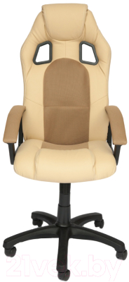 Кресло геймерское Tetchair Driver экокожа/ткань (бежевый/бронзовый)
