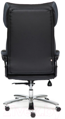 Кресло офисное Tetchair Grand кожа/экокожа/ткань (черный/серый)