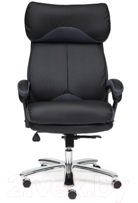 Кресло офисное Tetchair Grand кожа/экокожа/ткань (черный/серый)