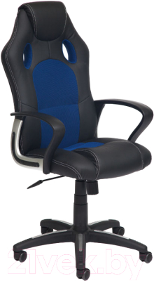 Кресло геймерское Tetchair Racer New экокожа/ткань (черный/синий)