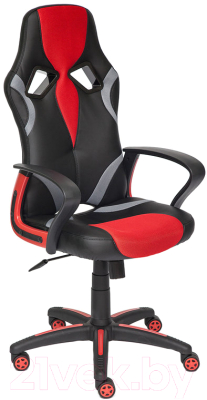 Кресло офисное Tetchair Runner экокожа/ткань (черный/красный)