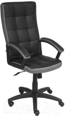 Кресло офисное Tetchair Trendy экокожа/ткань (черный/серый)