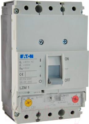 

Выключатель автоматический Eaton, LZMC1-A160-I 160А 1280А 3P 36кА / 111897