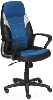 Кресло офисное Tetchair Inter экокожа/ткань (черный/синий/серый)