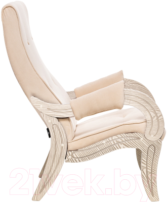 Кресло мягкое Glider 701 шпон 560x600x1000 (Verona Vanilla/шампань патина)