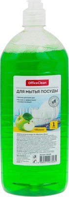 Средство для мытья посуды OfficeClean Яблоко (1л) - 