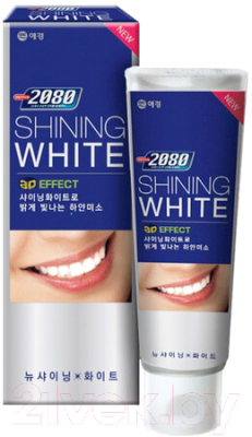 Зубная паста KeraSys Dental Clinic 2080 Shining White Отбеливающая сияющая белизна (100г)
