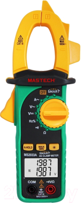 Клещи токоизмерительные Mastech MS2033A Smart