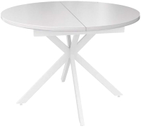 Обеденный стол Сакура Парма 100-135 (белый/белый/белый) - 