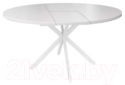 Обеденный стол Сакура Парма 100-135 (белый/белый/белый)