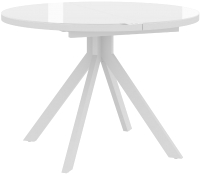 Обеденный стол Сакура Толедо 110-145 (белый/белый/белый) - 