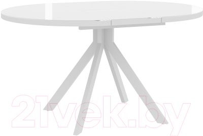 Обеденный стол Сакура Толедо 110-145 (белый/белый/белый)