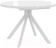 Обеденный стол Сакура Толедо 110-145 (белый/белый/белый) - 