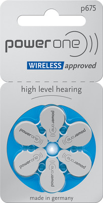 Комплект батареек PowerOne Evolution 675 PR44 для слуховых аппаратов (6шт) - 