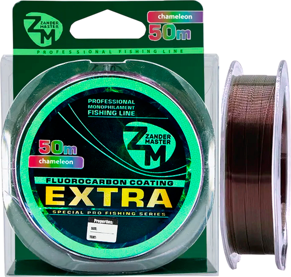 Леска монофильная ZanderMaster Extra Chameleon 0.165мм 4.3кг/11755 (50м)