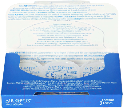 Изображение товара Комплект контактных линз Air Optix HydraGlyde Sph-0.50 R8.6 D14.2 (3шт)