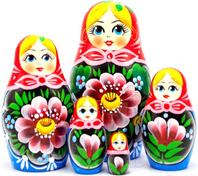 Матрешка сувенирная Брестская Фабрика Сувениров Традиционные матрешки с цветами / 5045