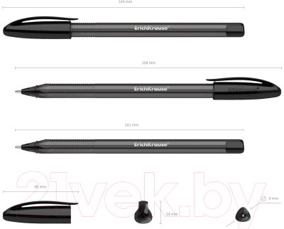 Изображение товара Ручка шариковая Erich Krause U-108 Original Stick 1.0 Ultra Glide Technology / 53739 (черный)