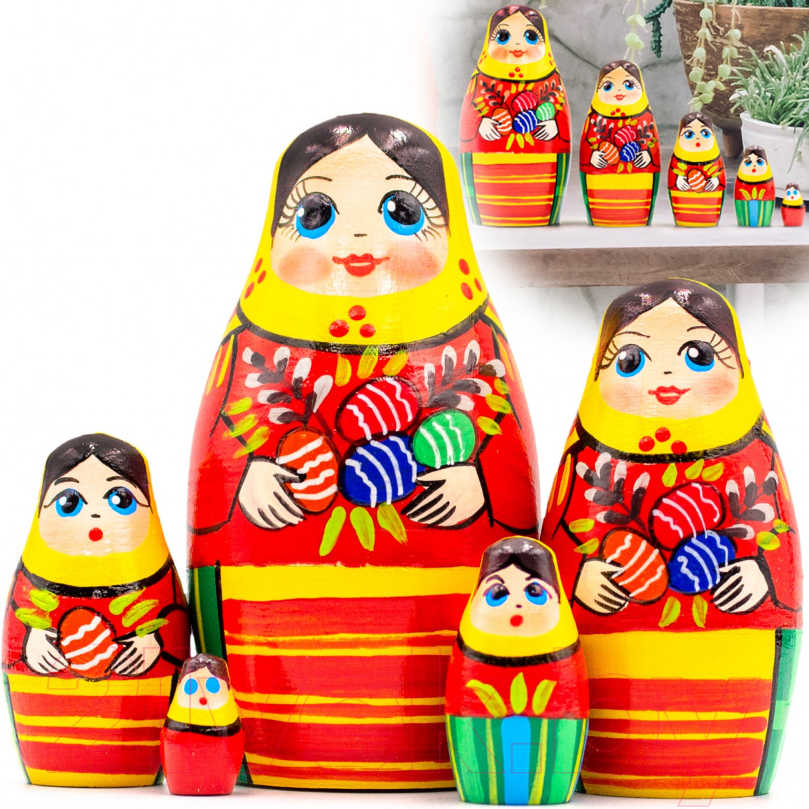 Матрешка сувенирная Брестская Фабрика Сувениров Пасхальные матрешки / 5168 — фото 2