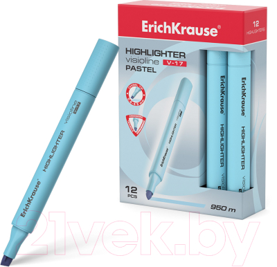 Изображение товара Текстовыделитель Erich Krause Visioline V-17 Pastel / 56022