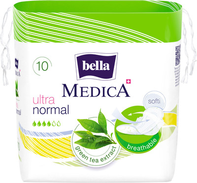 Прокладки гигиенические Bella Medica Ultra Normal Green Tea Extract (10шт) - 