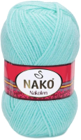 Пряжа для вязания Nako Nakolen 49% шерсть, 51% акрил / 13 (210м, мята) - 